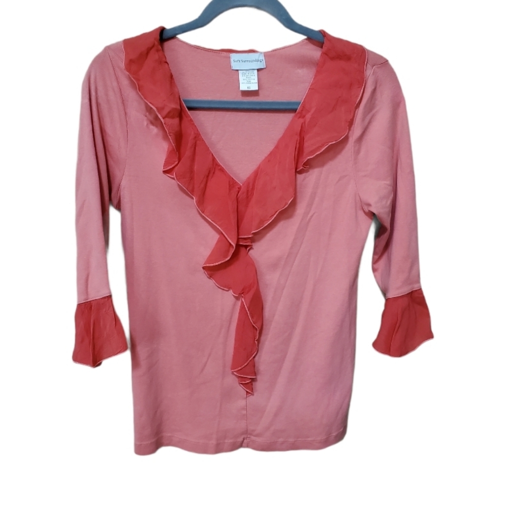 Soft Surroundings Ruffle Top XS